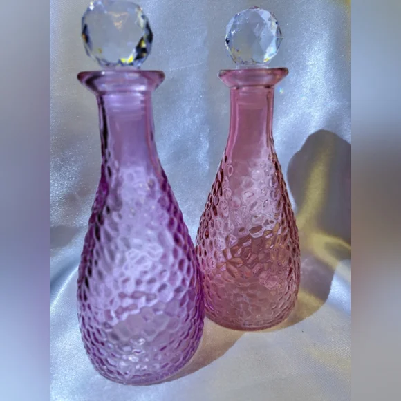 Purple and Pink Glass Bottles - Picture 3 of 5